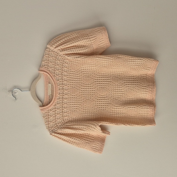 Ulla Johnson Peach Knit short sleeve cotton Sweater - Picture 1 of 6